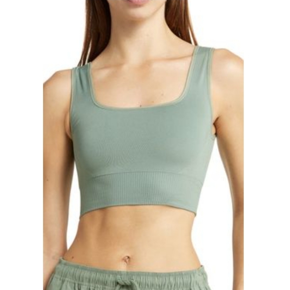 Sweaty Betty Stamina Square Neck Sports Bra Workout Gym Fitness